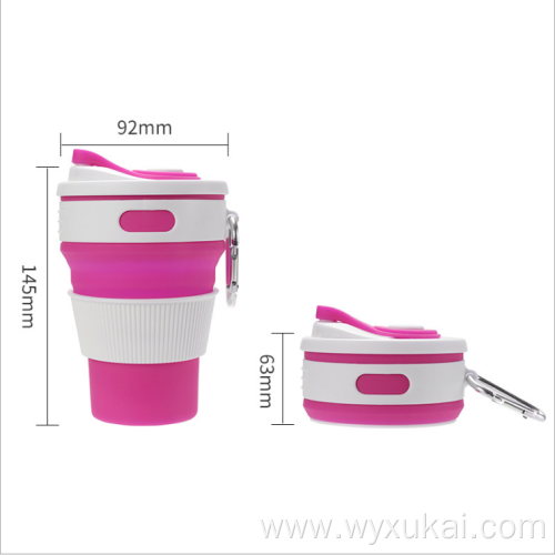 350ml Travel Foldable Camping Folding Silicone Coffee Cups